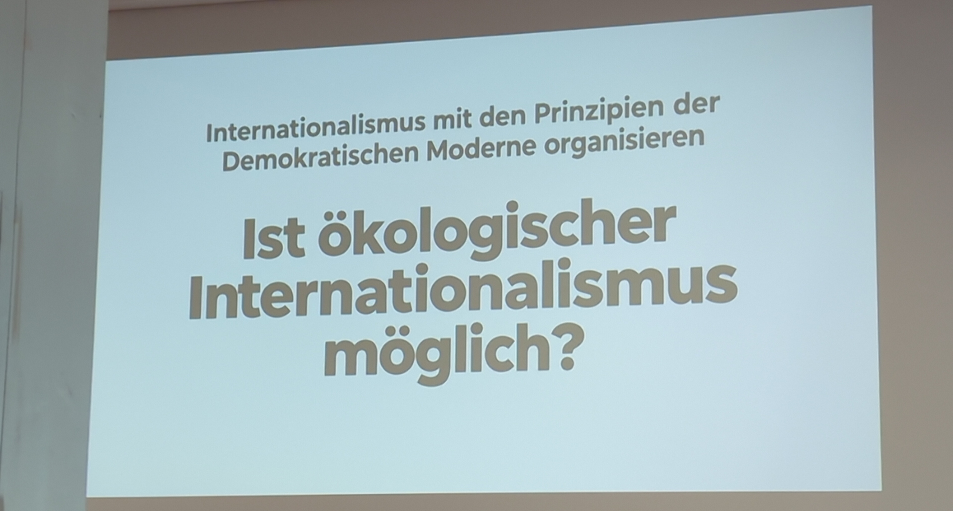 Ein ökologischer Internationalismus